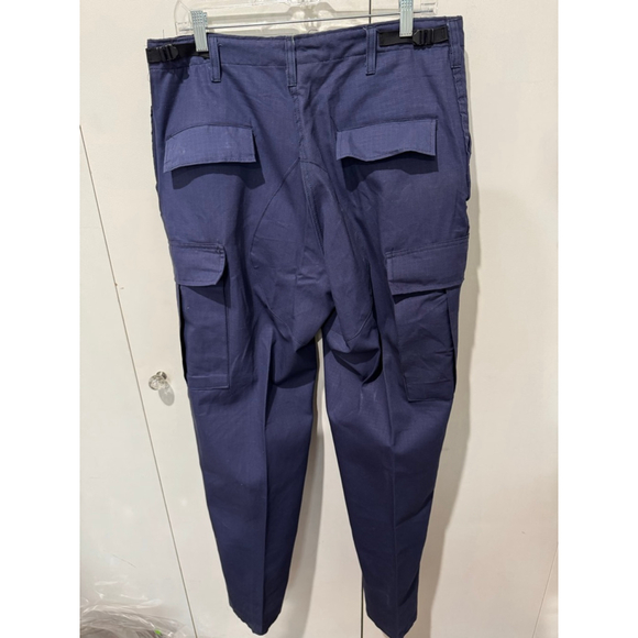 Men's ATLanco Navy Blue Rip-Stop Cotton Cargo Pants Waist 34 inseam 34 - Picture 6 of 11